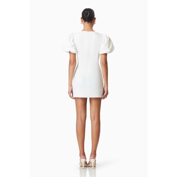 Elliatt Delia Diamante Mini Dress White Bridal Shower Bachelorette size S NWT - Picture 2 of 8